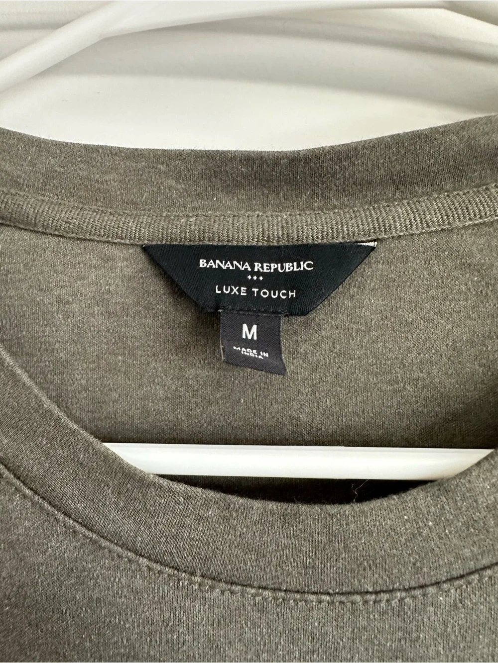 Banana Republic Men's Long-Sleeve Crewneck Shirt - Olive